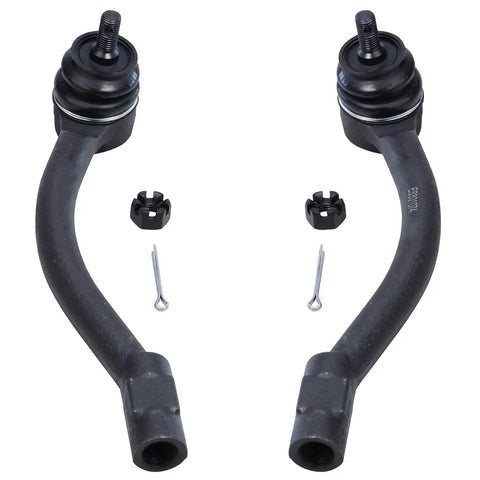 10Pc Front End Suspension Kit For 2014 2019 Kia Soul And 2015 2019 Soul EV Includes Front Lower Control Arms With Ball Joints Sway Bar End Links Outer And Inner Tie Rod Ends, black steel tie rod ends