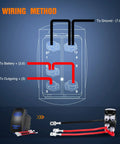 Blue 5 Pin SPST Rocker Switch For Underglow LED Lights 20A At 12V 10A At 24V Laser On Off Includes Jumper Wires No Fuss Install For Cars Trucks RVs Brighter Soft Illumination wiring diagram with terminals