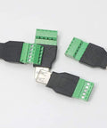 USB 2.0 Type A Breakout Board To 5 Pin Screw Terminal Connector Shield Adapter Kit With D Plus D Minus Terminals Pack Of 4