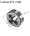 Round Die Stock Handle Wrench Set With 5/16-18 UNC Die And 25mm Die Holder For 16mm To 25mm OD Dies M7 To M8 Thread Die close-up
