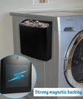 Magnetic Laundry Storage Bin With Large Lint Holder For Laundry Room Space Saving Trash Container That Hangs On Washer Dryer
