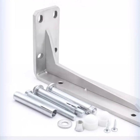 Heavy Duty Stainless Steel Countertop Brackets Built Tough As Nails For Wall Mount Floating L Shape Shelving with install hardware.