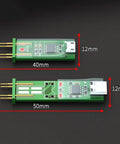 Digital Optocoupler Tester With Type-C USB Interface, LED Indicator, Battery Power, PCB Online Test Module dimensions.
