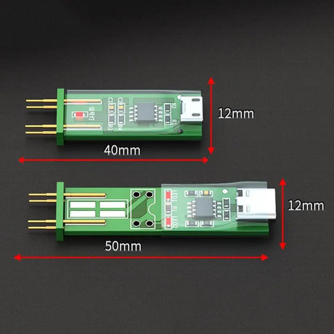 Digital Optocoupler Tester With Type-C USB Interface, LED Indicator, Battery Power, PCB Online Test Module dimensions.