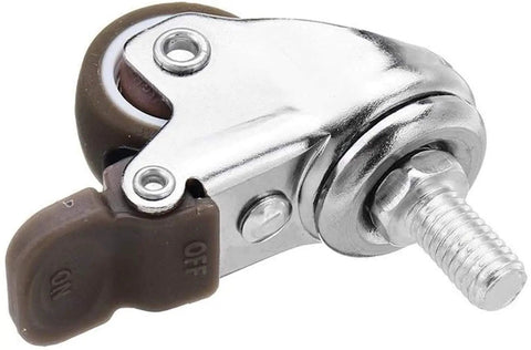 Premium Silent Tpe Furniture Casters Featuring Universal Swivel Brakes And Slick One Inch Rollers for easy DIY swap close-up.