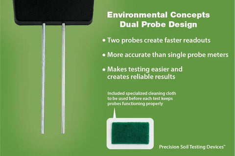 Dual Probe Soil pH Meter For Accurate pH Testing, Auto Readout And Easy Balance, No Batteries Needed, Rugged Garden Gadget