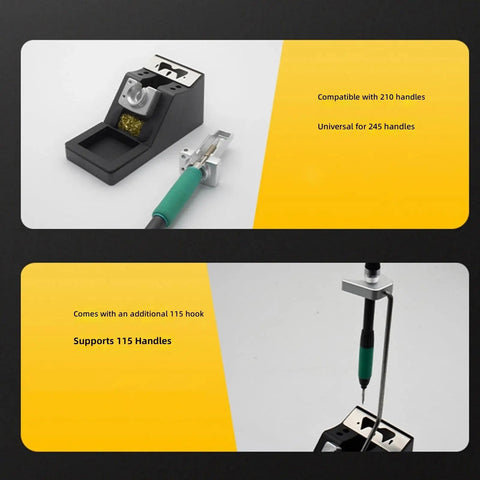 Durable Aluminum Alloy Soldering Iron Stand With Stable Base And Auto Temperature Control For Pro Level Welding On Your Workbench