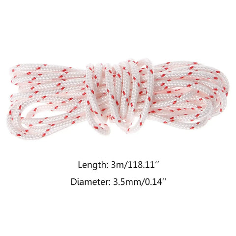 Easy Start Recoil Pull Starter Rope Kit For Earthquake E43 E43CE E43WC MD43 Dethatcher Tillers And 43Cc Viper Engines shown, 3m length
