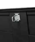 Heavy Duty Workhorse 46 Inch Trailer Tongue Tool Box Solid Steel Storage Chest latch detail for secure mounting on trailer.
