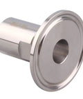 One And A Half Inch Tri Clamp To Three Eighths Inch FNPT Ferrule Sanitary Pipe Fitting Stainless Steel 304 front view