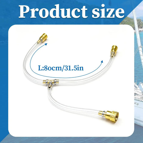 Sea Star Hydraulic Steering Bleed Kit For Boat Maintenance With PU Hose And Copper Fittings, 80cm size, in packaging