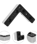 Aluminum L Shaped Furniture Legs 4 Pack With M5 Screws Black Replacement Sofa Feet for woven sofa frames and cabinets