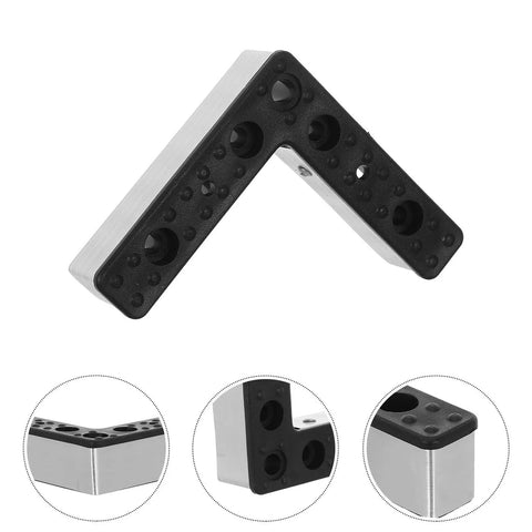 Aluminum L Shaped Furniture Legs 4 Pack With M5 Screws Black Replacement Sofa Feet for woven sofa frames and cabinets