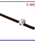 Top Tier GT2 3D Printer Timing Belt With Glass Fiber Reinforcement 9mm Wide 50 Meter Spool showing a brown belt and pulley.