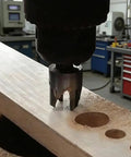 Kickass Eight Piece Wood Plug Cutter Drill Bit Set Offering Straight And Tapered Options For Heavy Duty DIY Projects And Home Renovations Real Deal Steel Bits That Slice Clean Every Single Time, drilling a clean counterbore hole in wood.