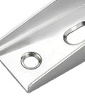 Close-up of heavy duty gate support wheel adjustable bracket for sliding gates and barn doors installation.