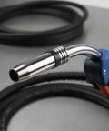MIG Torch Assembly 24KD Replacement Part With Cable And Torch Head Ergonomic Handle Pro Grade Heavy Duty Build For Shop Fabrication Equipment Service And Maintenance Tasks, metal nozzle close-up