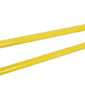 Steel Dragon 2-in-1 Portable Manual Rebar Cutter And Bender For 5/8 Inch #5 Rebar with no slip grip handle in yellow.