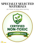 Certified non-toxic safe gardening design seal for Heavy Duty Raised Garden Bed With Legs 48 By 24 By 32 Inches Galvanized Elevated Planter Box