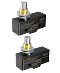 Two Pack Z-15GQ-B Panel Mount Snap Button Micro Limit Switch 1NO 1NC With Screw Terminal, 15A 125/250 VAC Or 380 VDC, IP40