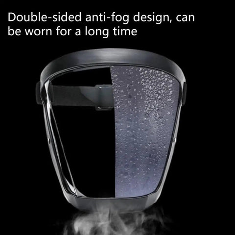 Full Face Cycling Shield 2 Pack Unisex Clear Splash Proof Eye Nose Mouth Guard No Fog No Splash Sand Headgear For Outdoor Rides
