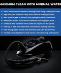 Compact Dry Steam Cleaner 1700W Commercial Grade with hose and control panel for minimal water cleaning effectiveness.