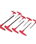 Premium S2 Steel Hex Key Set With T Handle Tools For Automotive Repair And Machinery Maintenance, Featuring Rust Coating And Durable Metric Wrench Kit That Slays Any Tight Bolt Job, red metric T-handle hex keys