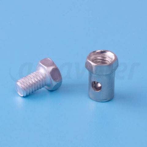 Universal Clutch Brake Throttle Cable Ends And Stops One Eighth Inch Cable Clamps Lock Repair Kit, 10 Pack, stainless steel