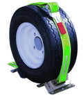 Fastrap Tie Down Kit For Trailers Secure ATVs ZTRs And 4 Wheelers With Easy One Strap Per Tire Fits 8 To 27 Inch Wheels