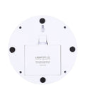 Back view of Luna LED Tap Light White Battery Operated Tap On Tap Off 35 Lumens Portable Cabinet Closet Lamp