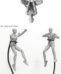 Magnetic Action Figure Stand With Scratch Free Silicone Base For 6 To 7 Inch Figures showcasing two mannequins in action poses