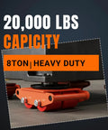 4 Pack Heavy Duty Machinery Mover Set With 20000 Lbs 10 Tons Capacity Carbon Steel Skates 360 Degree Rotation image