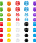 Durable 90A PU Longboard Truck Bushing Kit 10 Pack Rebuild Set, assorted colors cylinders and tapered bushings displayed