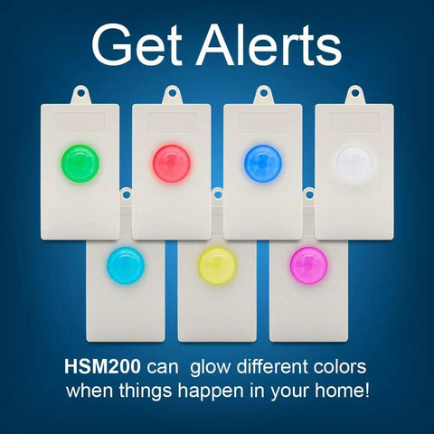Smart Motion Temperature And Light Sensor HSM200 With Z-Wave Plus showcasing RGB LED color alerts