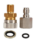Top Shelf Quick Connect Filling Charging Hose With 1/8 Inch Thread High Pressure Pneumatic Air Line couplers and O-rings.