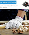 Rock Solid Router Table Insert Plate Set Of Three Durable Aluminum Milling Flip Boards Offering Killer Precision For Heavy Woodworking Trimming Plus Pro Woodshop Engraving, hand using it on wood.