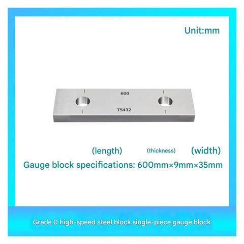 Hella Precise 600Mm Steel Calibration Block Gauge For Router And Table Saw Alignment Pro Shop Standard With Dang Tight Grade Zero Tolerance Rigid Workshop Ready Build, 600mm x 35mm steel gauge block