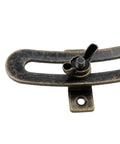 Close-up view of Two Pack 6.89 Inch Bronze Lid Support Hinges Left And Right Adjustable For Cabinets Boxes Sofas Closets And Shelves Durable Iron Construction With Easy Mount Hardware Included