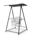 Chill Outdoor Hammock Chair With Stand And Canopy, Heavy Duty 660 Lb Capacity Cushioned Swing Chair with adjustable canopy shown.