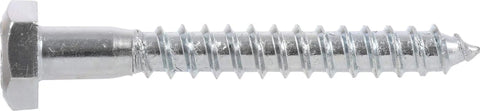 Heavy Duty Tough As Nails Zinc Hex Lag Screws Five Sixteenths Inch By Two And A Half Inch For Wood And Masonry 100 Pack Coarse Threads
