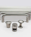 Brushed Metal Kitchen Cabinet Pulls and Drawer Handles Set 90mm Center to Center Sleek Bow Bar Door Knobs for Cupboards and Dressers