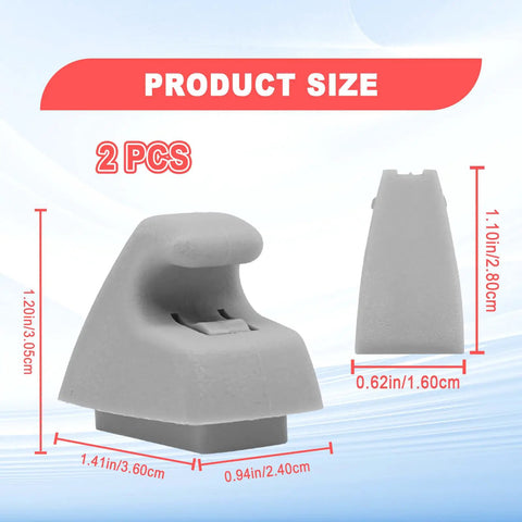 2 Pack Interior Sun Visor Clips For Chevy Tahoe Silverado 1500 GMC Yukon Sierra 1500 Replacement Sun Visor Retainer Clips Gray Easy To Install Durable Plastic 2007 Through 2013 product size
