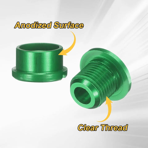 5 Piece M8 Aluminum Alloy Chain Ring Bolts for Bike Crankset Nuts Chainwheel Screws for Road and Mountain Bikes, green