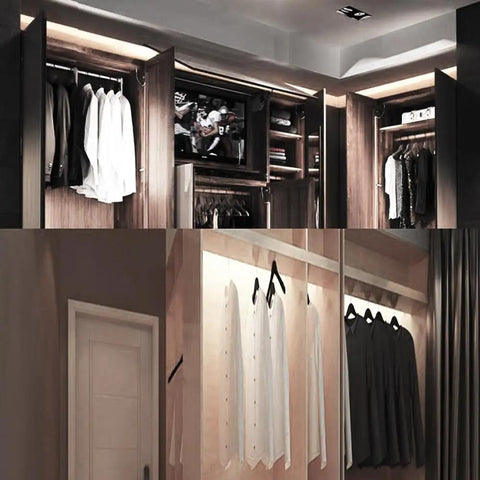 9.8ft Under Cabinet LED Strip Lights With Motion Sensor And Battery Power Auto Or Manual Modes Ideal For Closet Usage