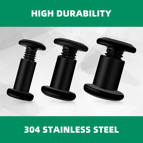 Thirty Pack Of Solid Binding Post Screws With Socket Cap Heads M4 M5 M6 By 10mm Long featuring multiple screws showcasing black zinc finish.