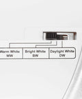Close-up of color temperature switch on 15 Inch LED Edge Lit Flush Mount Ceiling Light With Dope Color Temperature Switch Dimmable Bronze Cast Aluminum