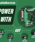 18V Cordless Pin Nailer Tool Only No Battery with compatible battery options displayed