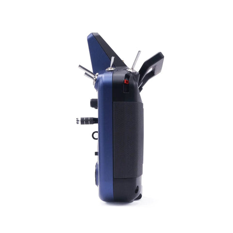 Side view of Tandem X18 Radio Transmitter Dual Band 2.4GHz And 900MHz TD System with ergonomic case and switches visible