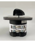 Changeover Rotary Cam Switch LW31 With 0 To 4 Positions, 660V 50A, Three Stages, Two Poles, Eight Terminals, Silver Finish