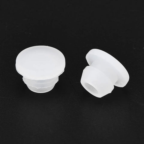 Two Twenty Piece Clear Silicone Snap In Hole Plugs 5 5mm Mounting Diameter With 1 5mm Narrow Groove for kitchen use.